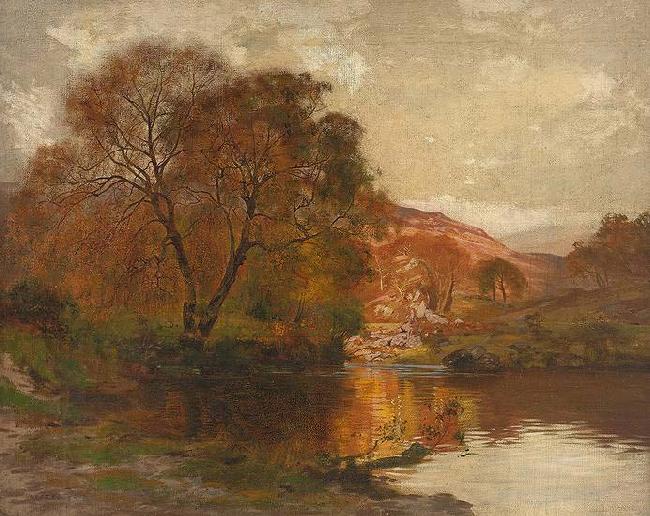 Alfred East Lake in Autumn oil painting picture